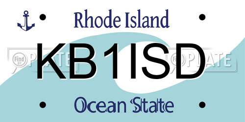 KB1ISD Rhode Island License Plate