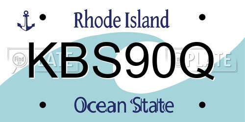 KBS90Q Rhode Island License Plate
