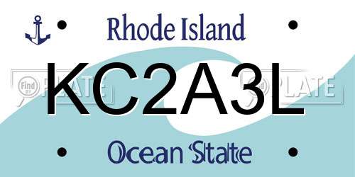 KC2A3L Rhode Island License Plate