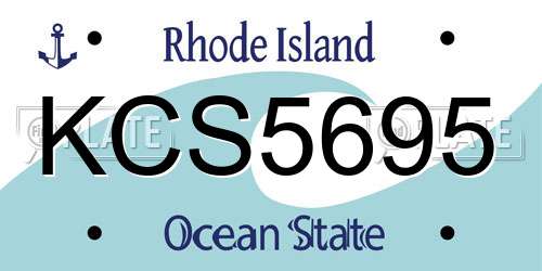 KCS5695 Rhode Island License Plate