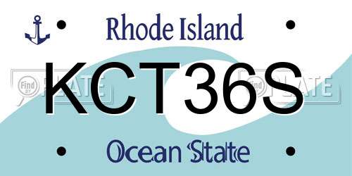 KCT36S Rhode Island License Plate