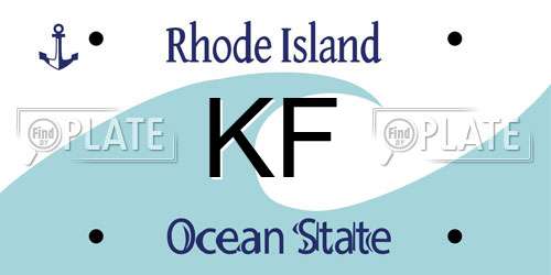 KF Rhode Island License Plate