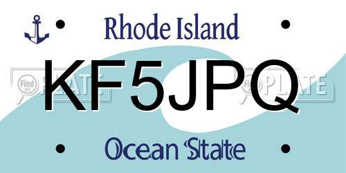 KF5JPQ Rhode Island License Plate