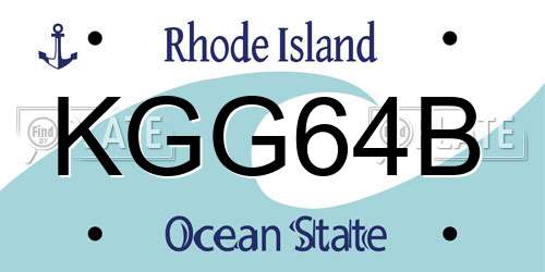 KGG64B Rhode Island License Plate
