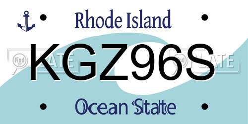 KGZ96S Rhode Island License Plate