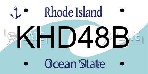 KHD48B Rhode Island License Plate