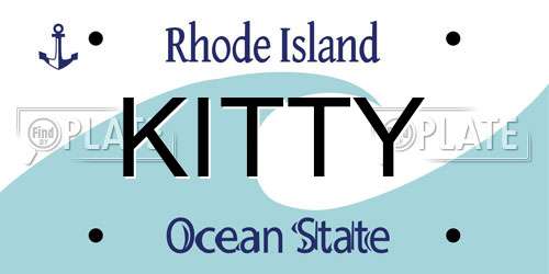 KITTY Rhode Island License Plate
