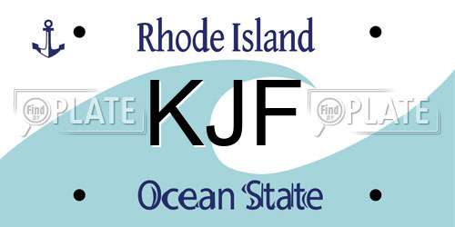 KJF Rhode Island License Plate