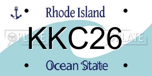 KKC26 Rhode Island License Plate