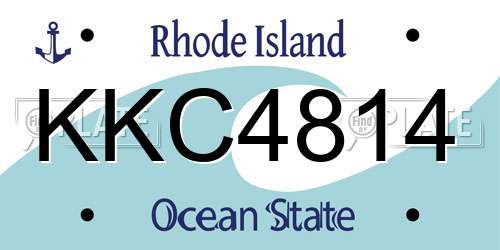 KKC4814 Rhode Island License Plate