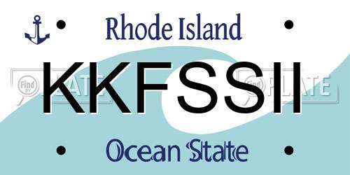 KKFSSII Rhode Island License Plate