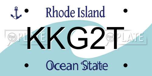 KKG2T Rhode Island License Plate