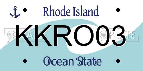 KKRO03 Rhode Island License Plate