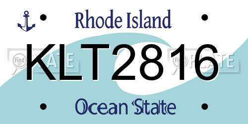 KLT2816 Rhode Island License Plate