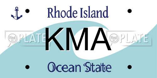 KMA Rhode Island License Plate
