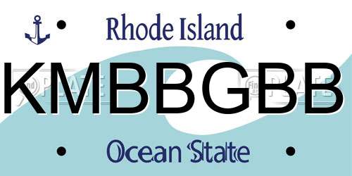 KMBBGBB Rhode Island License Plate