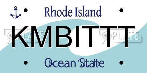 KMBITTT Rhode Island License Plate