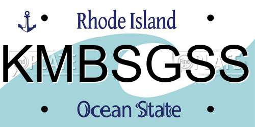 KMBSGSS Rhode Island License Plate
