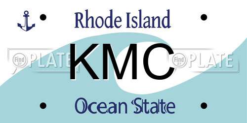 KMC Rhode Island License Plate