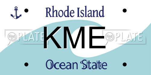 KME Rhode Island License Plate