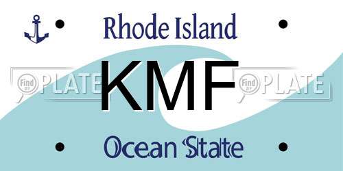 KMF Rhode Island License Plate