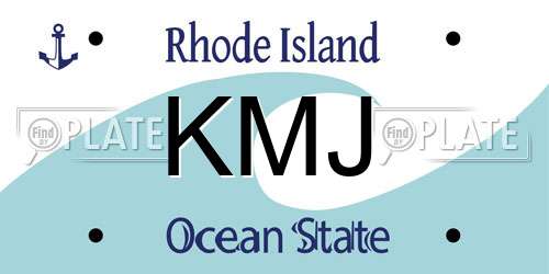 KMJ Rhode Island License Plate