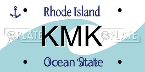 KMK Rhode Island License Plate