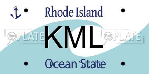 KML Rhode Island License Plate