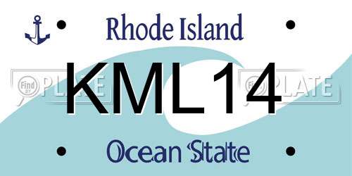 KML14 Rhode Island License Plate