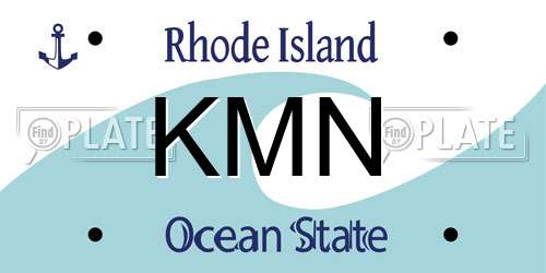 KMN Rhode Island License Plate