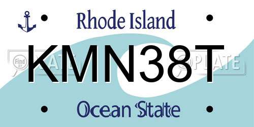 KMN38T Rhode Island License Plate