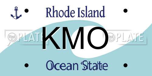 KMO Rhode Island License Plate