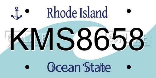 KMS8658 Rhode Island License Plate