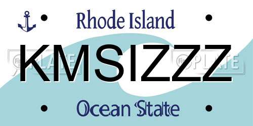 KMSIZZZ Rhode Island License Plate