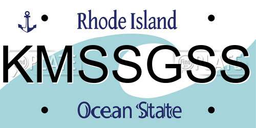 KMSSGSS Rhode Island License Plate