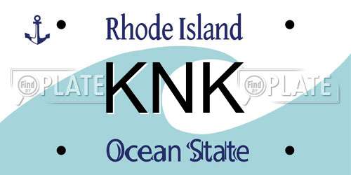 KNK Rhode Island License Plate