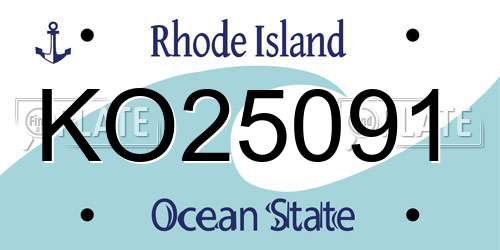 KO25091 Rhode Island License Plate