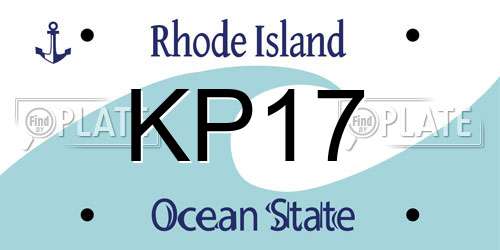 KP17 Rhode Island License Plate