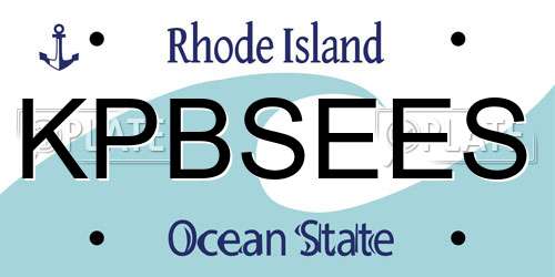 KPBSEES Rhode Island License Plate