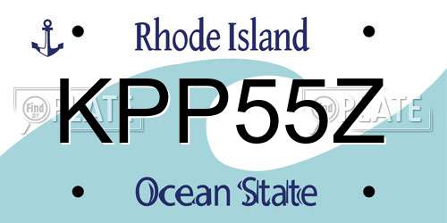 KPP55Z Rhode Island License Plate