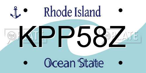 KPP58Z Rhode Island License Plate
