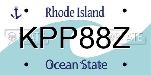 KPP88Z Rhode Island License Plate