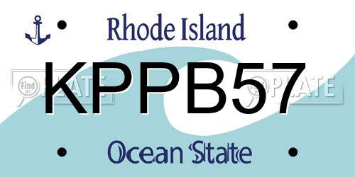 KPPB57 Rhode Island License Plate