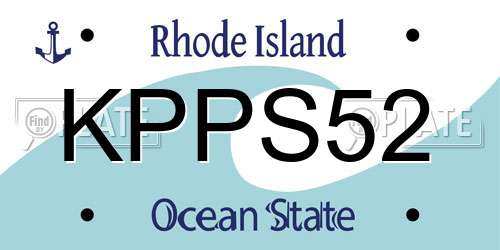 KPPS52 Rhode Island License Plate
