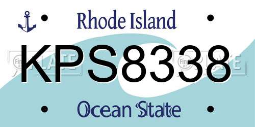 KPS8338 Rhode Island License Plate