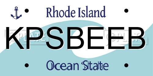 KPSBEEB Rhode Island License Plate