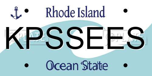 KPSSEES Rhode Island License Plate