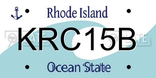 KRC15B Rhode Island License Plate
