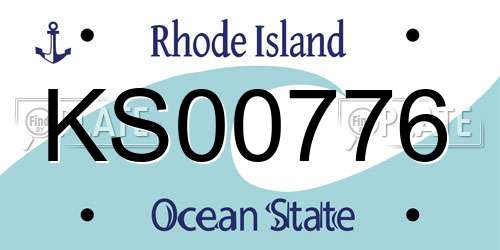 KS00776 Rhode Island License Plate