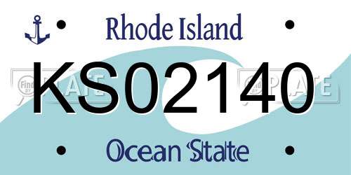 KS02140 Rhode Island License Plate